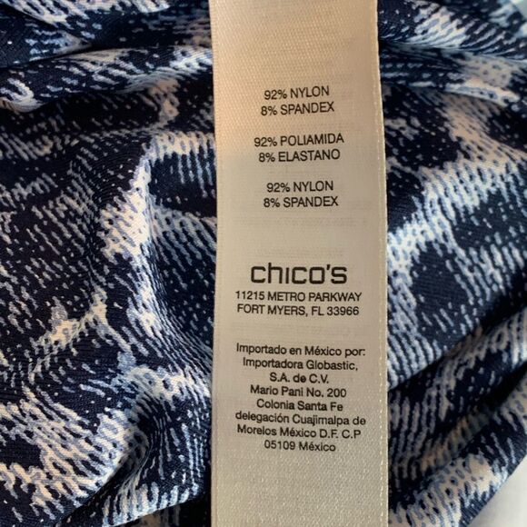 Chicos  Tank Top Blue -Size 0 - Picture 5 of 5